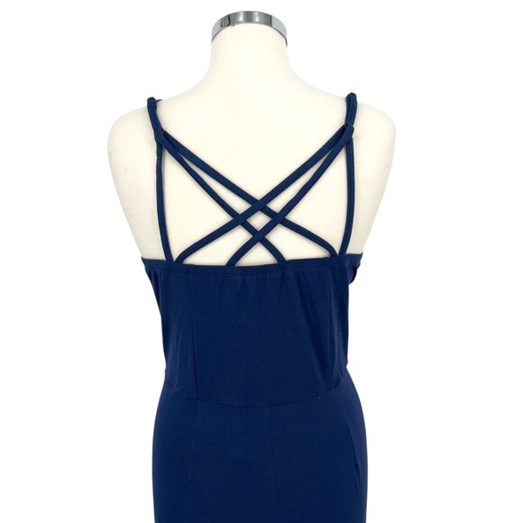 Market & Spruce Strappy Classic Sleeveless Maxi Dress Navy Blue Size 1X NWT - Picture 5 of 9